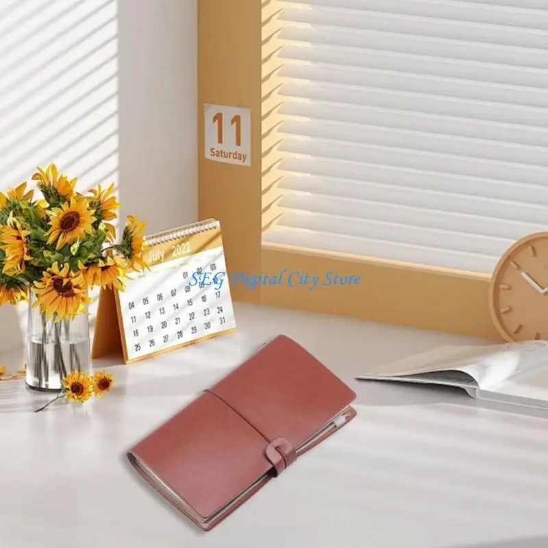 U75B Practical Travel Diary Refillable Inserts PU Leather Notebook Refillable Notebook Suitable for Creative Professionals