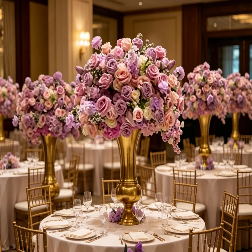 

4-14pcs 100cm ew Iron Wedding Big Blooming Tall Wedding Flower Stand Tree Backdrop Road Guide Wedding Props