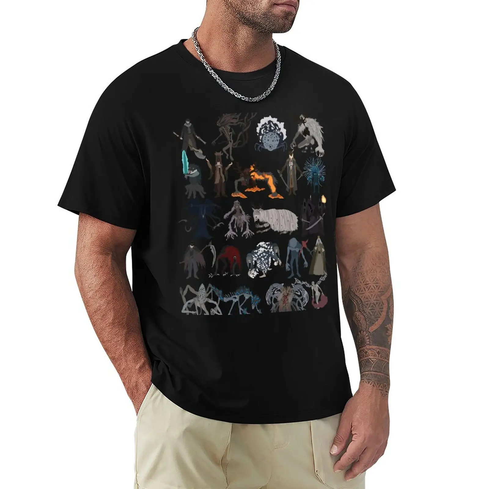 

Bloodborne bosses T-Shirt graphic t shirt vintage vintage graphic tee men t shirts