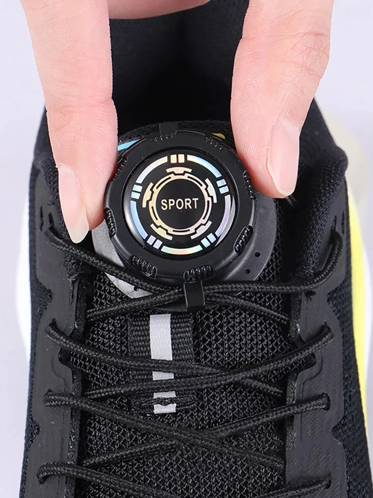 Lacets à boucle pivotante en corde épaisse nouvelle version Lacets automatiques sans nœuds Enfants Adultes Baskets Lacets Accessoires de chaussures