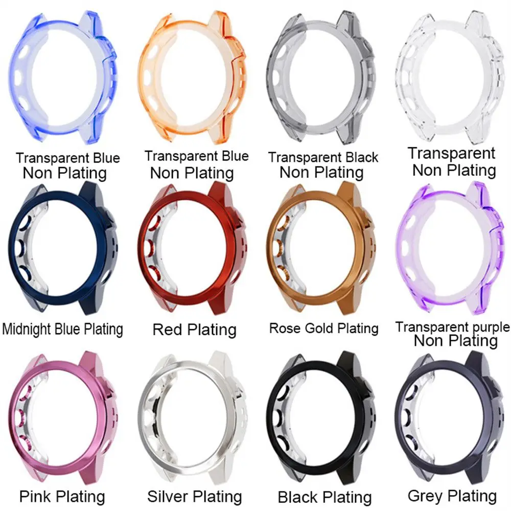 Luxury Full Protection Dust-proof Protective Skin TPU Plating Case Watch Frame Guard Shell For Garmin Fenix 7