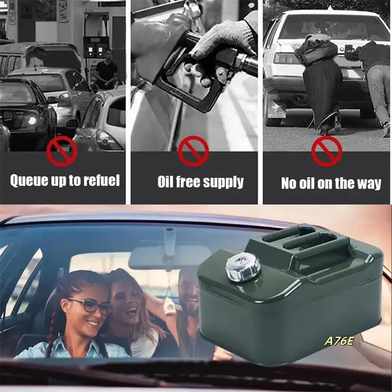 10L برميل يمكن الغاز الغيار الحاويات مكافحة ساكنة يمكن مربع الوقود الحاويات مانعة للتسرب خزان محمول الوقود لوازم السيارات دائم