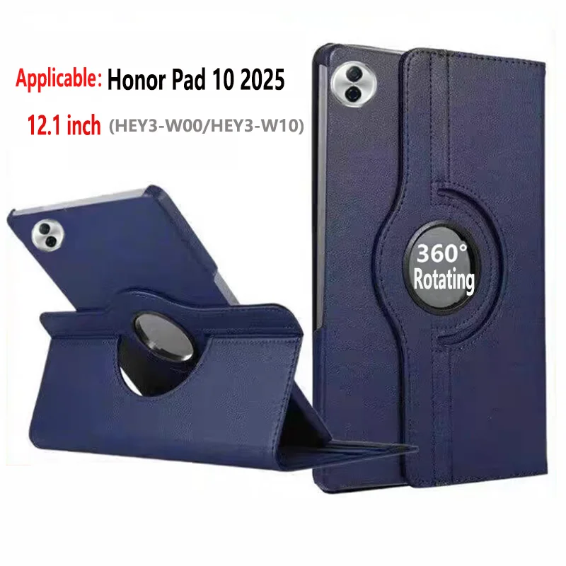 For Huawei Honor Pad 10 Case 2025 Degree Rotating Smart Flip Stand Leather Cover Funda HEY3-W00 HEY3-W10 12.1 inch Tablet shell