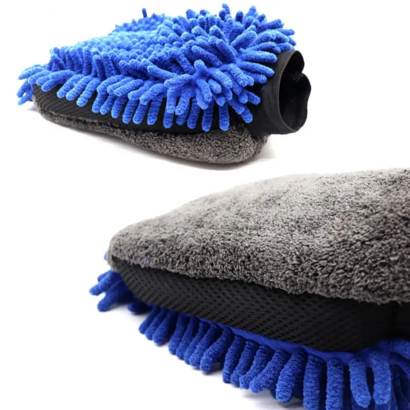 

New Car Wash Gloves Chenille Coral Fleece Gloves Washing Wiper Cleaning Towel Auto Dust Washer Mitt Car Cleaning Accessories