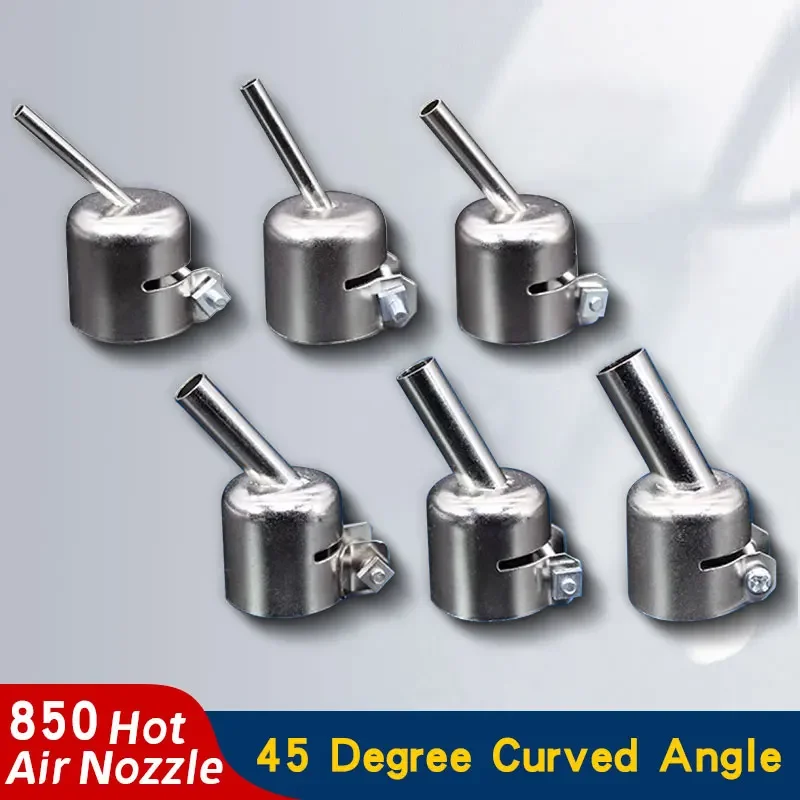 850 Hot Air Nozzle 45 Degree Curved Angle Welding Nozzle For 850 Series Hot Air Rework Station Accessories 3/4/5/6/8/10MM 1Pcs