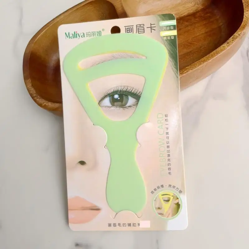 2/6/10Pcs Eyebrow Drawing Assistant Natural Arc Eyebrow Shaping Card Reusable Plastic Template Convenient To Carry For Travel
