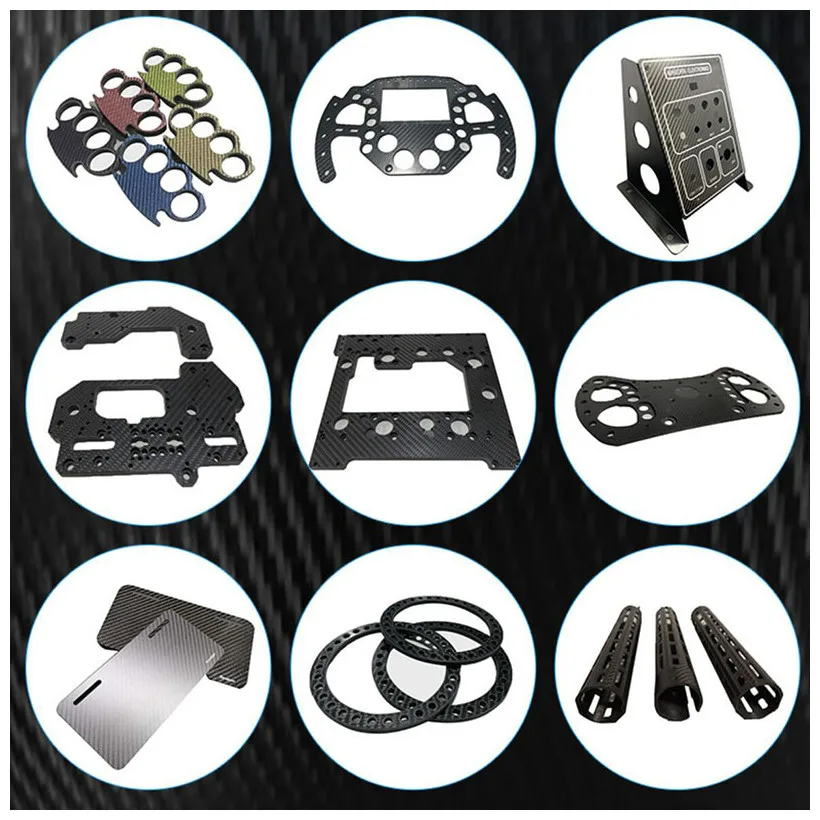 Imagem -06 - Cnc Custom Carbon Fiber Material Faça Você Mesmo Carving Odm Usinagem Serviços Peças Mecânicas Precisão de Corte Eletrônico Acessórios Uav