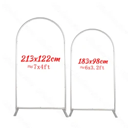 Silver Backdrop Arch Stabel Aluminum Metal Silver Backdrop Stand Arch for Birthday Wedding Baby Shower Party Backdrop Decoration