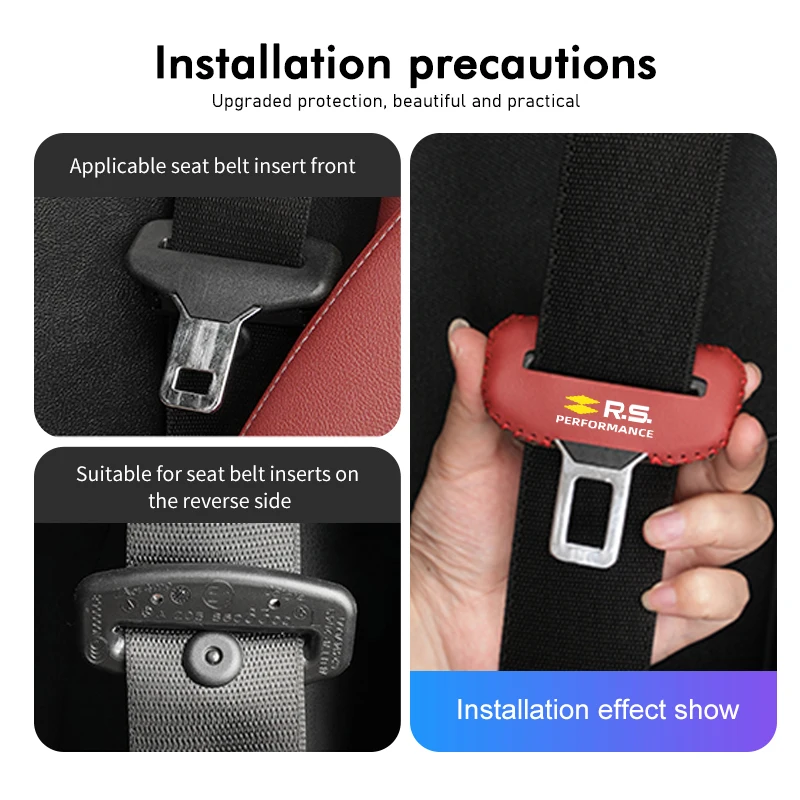 Car Seat Belt Buckle Clip Anti-collision Protector Cover For Renaul RS Sport Megane 3 4 2 Clio 5 Line Sandero Scenic Logan