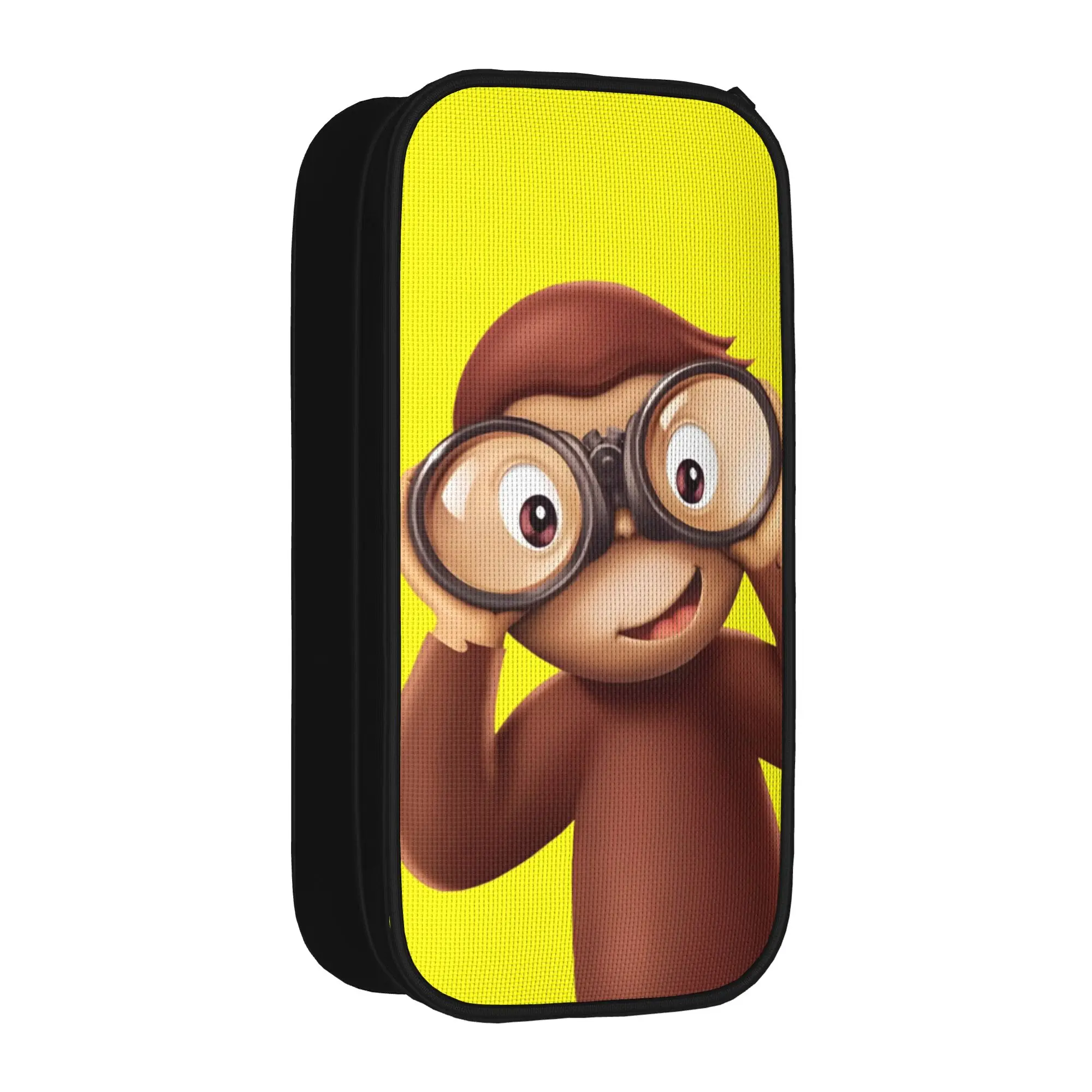 Curious Monkey Georges Cartoon Pencil Cases Fashion TV Series Pen Holder Bags Student Large Storage School Pencil Box Stationery