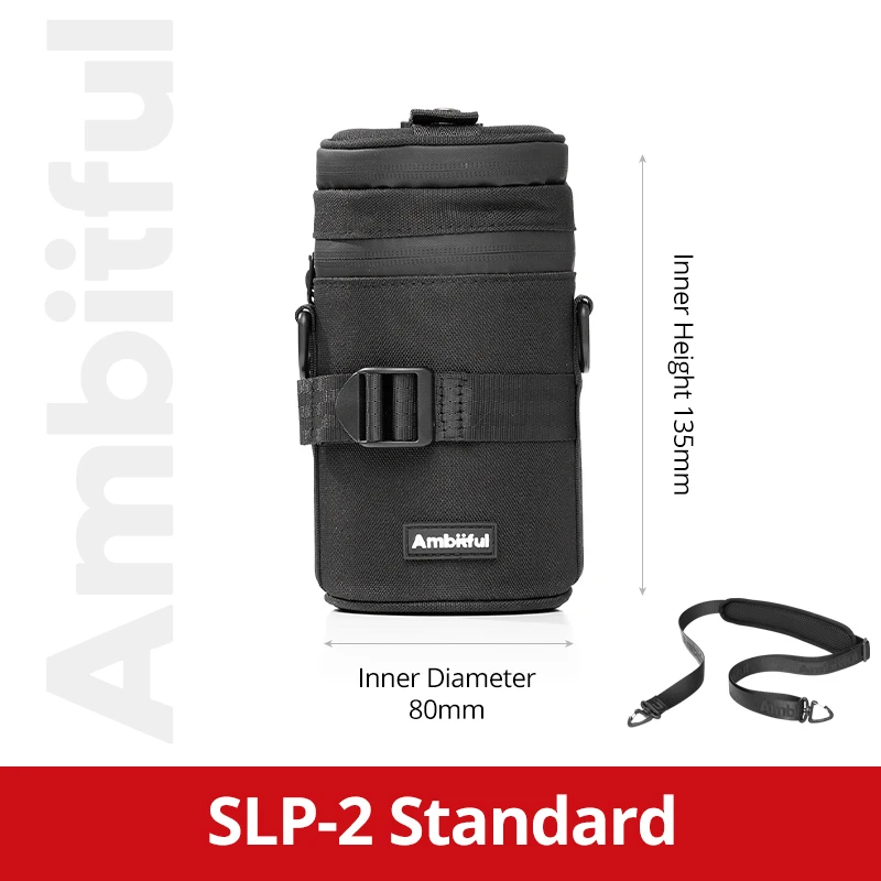 NIEUWE AMBITFUL Camera Lens Tas Tasje met S M L XL Maat voor Canon Sony Nikon DSLR Camera Lens Barrel Case met Haak