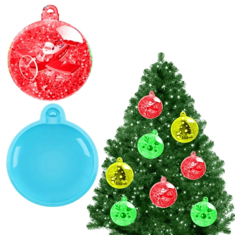 

4Pcs Versatile Christmas Ornament Mold Beautiful Bracelet/Necklace/Earring Pendant Moulds Round Balls Molds