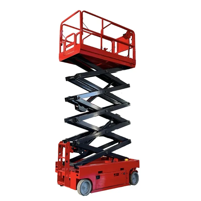 Alta eficiência manual móvel 4m-18m hidráulico elétrico tesoura elevador mesa plataforma de trabalho construção elevadores andaimes