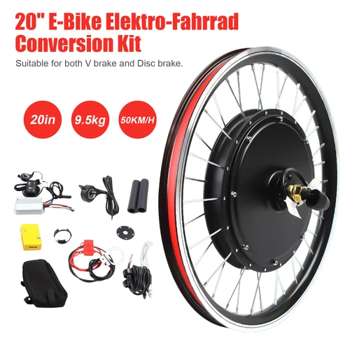 前輪ハブ電動自転車変換キット 48V 1000W 電動自転車強力なハブモーターキット 20 インチ電動自転車ホイール変換キット
