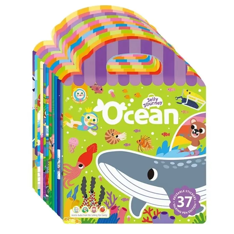 

New Edition Wenpin Reading 12 Sticker Books - First Sticker Books - Educational and Repeatedly-Pasting Children's Books