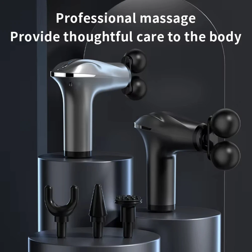 

Handheld Massager Dual Head Fascia Gun Body Massage Gun Deep Tissue Massage Gun
