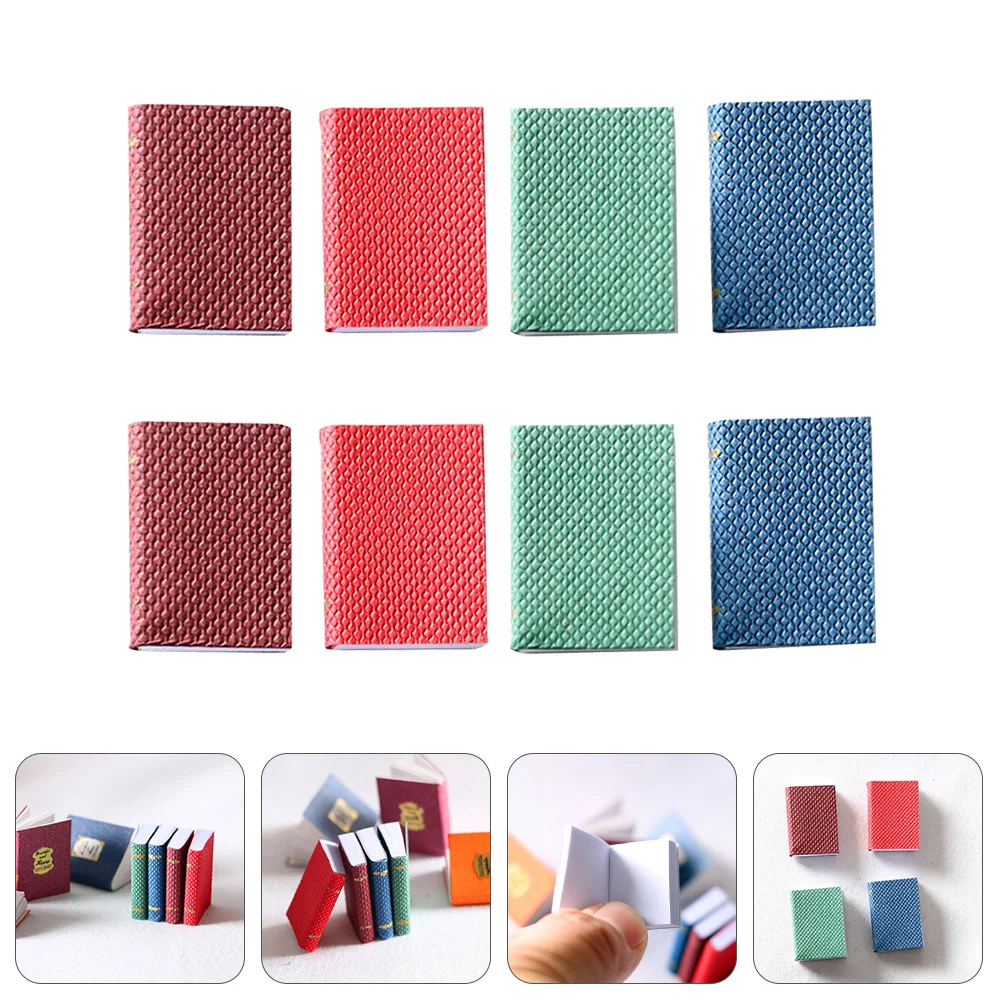 8 szt. Miniaturowe Książeczki Bezpieczne Delikatne Lekkie Łatwe do Przenoszenia Rekwizyty Fotograficzne Mini Dekoracje Domu Mini Książki Rekwizyty do Zdjęć