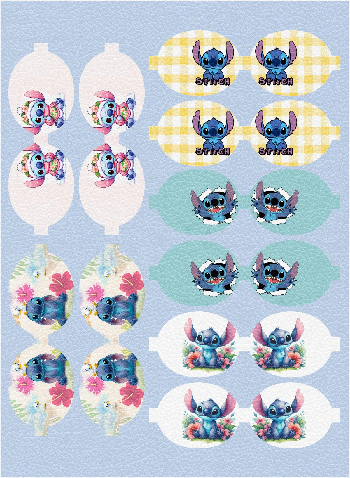 

Bowknot Shape 30x22cm Cartoon Disney Stitch Lychee Faux Leather Sheet Crafts DIY Handmade Kids Hair Bow Materials Decoration