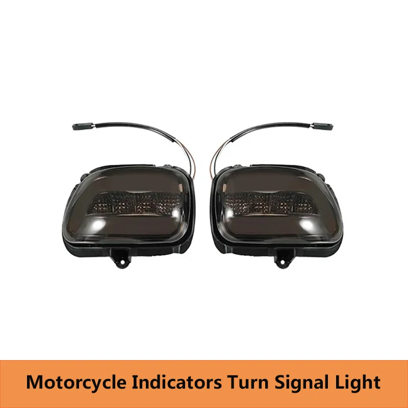 2PCS Smoke Motorcycle Indicators Turn Signal light Side Rear View Mirror Turn Signal Fit For Honda Goldwing GL1800 2001-2017