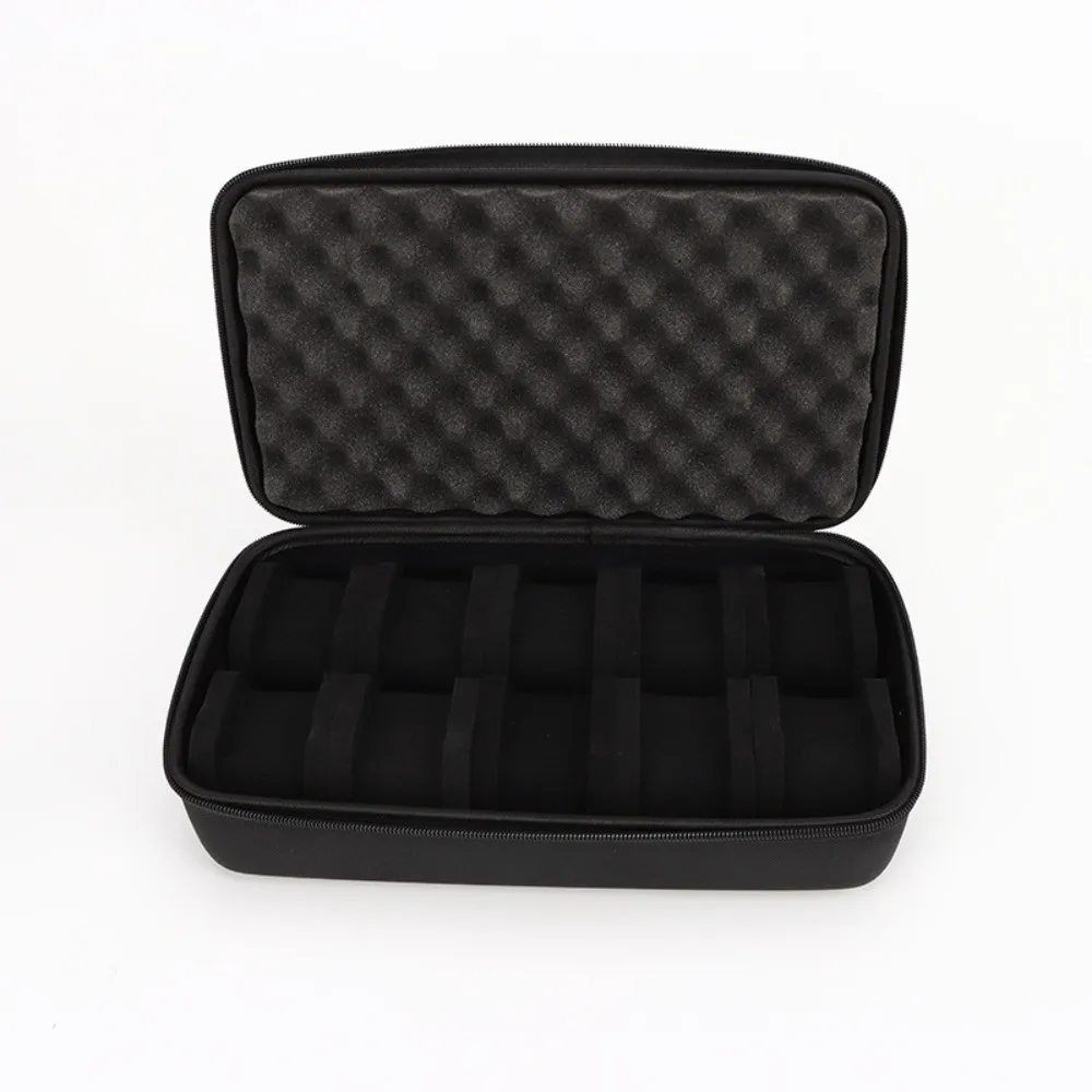 Durable 6/8/10/12/15 Slots Watch Box EVA Shockproof Watch Display Holder Zipper Closure Drop-resistant Watch Case Home Use