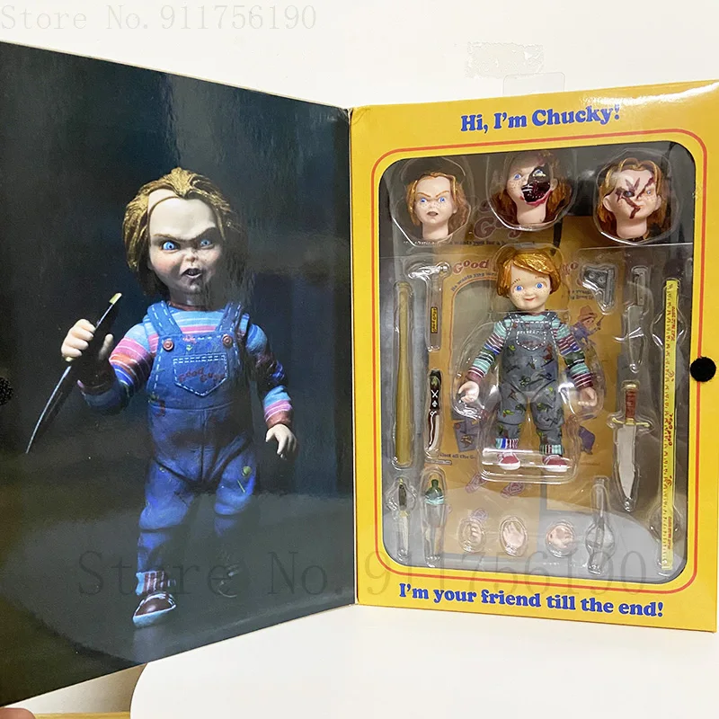 NECA تشاكي عمل الشكل البلاستيكية تشايلدز لعب الرجال الجيدين في نهاية المطاف تحصيل لعبة مجسمة 4 "10 سنتيمتر