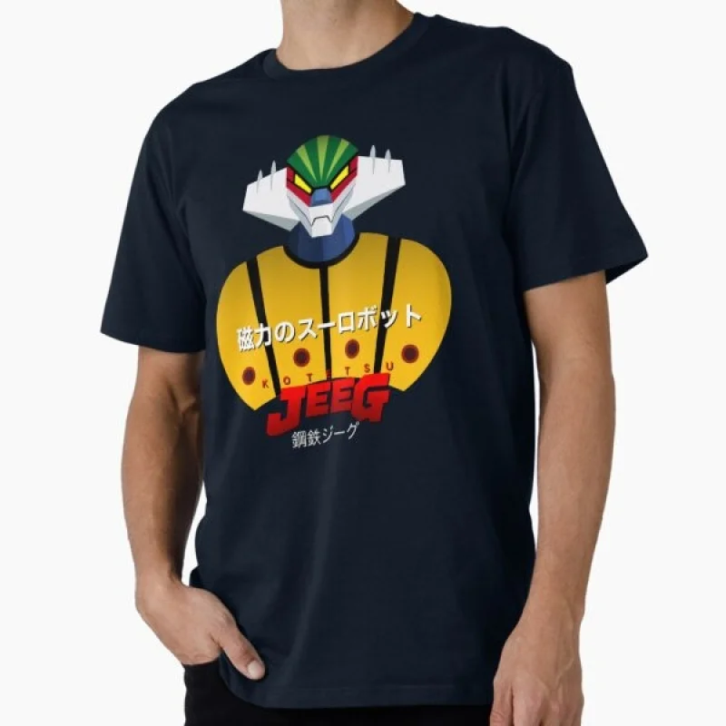 80s Classic manga Mecha Graphic clothes 0405 Anime kotetsu Jeeg the avenger Steel Jeeg Robot t shirt Short-sleeve All size tops