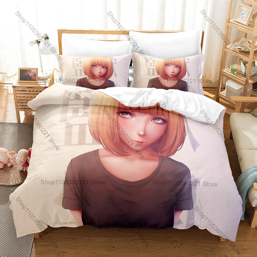 Prison School Fan Merch Duvet Cover + 2 Pillowcases, Stylish Printed Bedding Set for Anime Lovers Collection