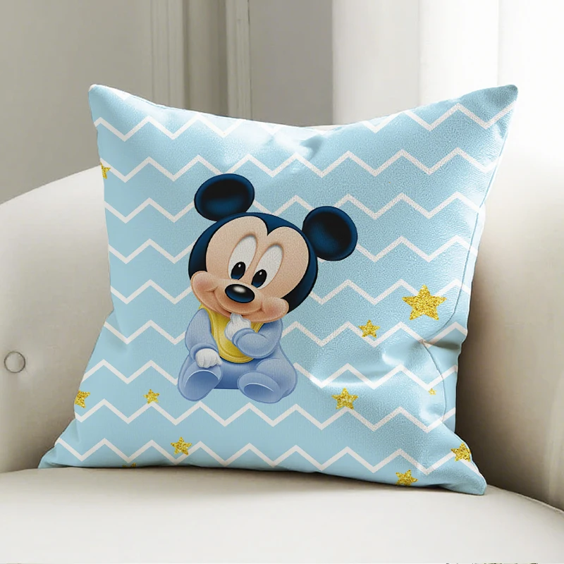 

Disney Baby Mickey Mouse Pillow Case Soft Cushion Cover for Sofa Bedroom Kids Room Disney Decorative Throw Pillowcase