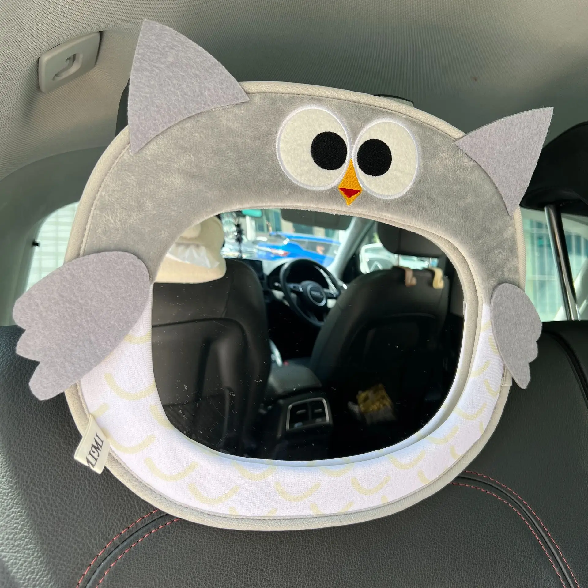 Cute Owl Child Safety Seat Rearview Mirror Cartoon Animal Car Seat Sight Glasses Car Rear Seat Child Safety Mirror