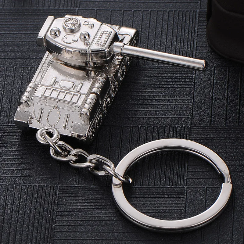 Retro Classic Metal T34 Tank Key Chain Women Bag Keyring Trinket Man Car Keychain Weapon Pendant Boy Party Gift