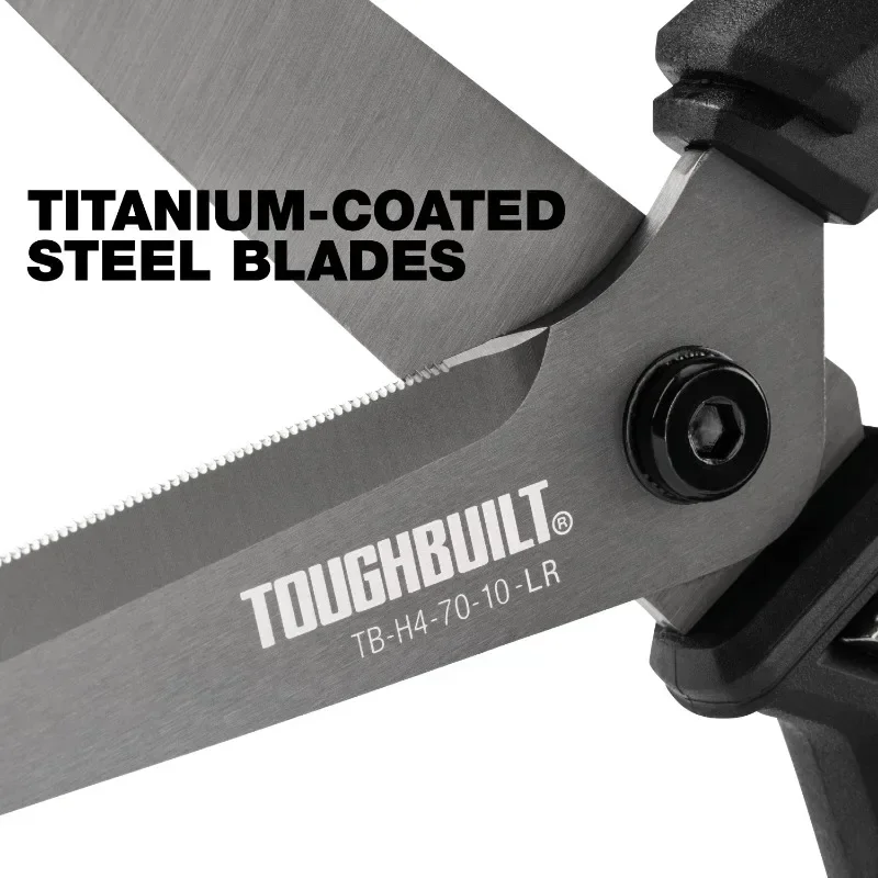 TOUGHBUILT TB-H4-70-10-LR 5-in Micro-dentelé Poignée Ouverte Ciseaux à Ressort Outils à Main