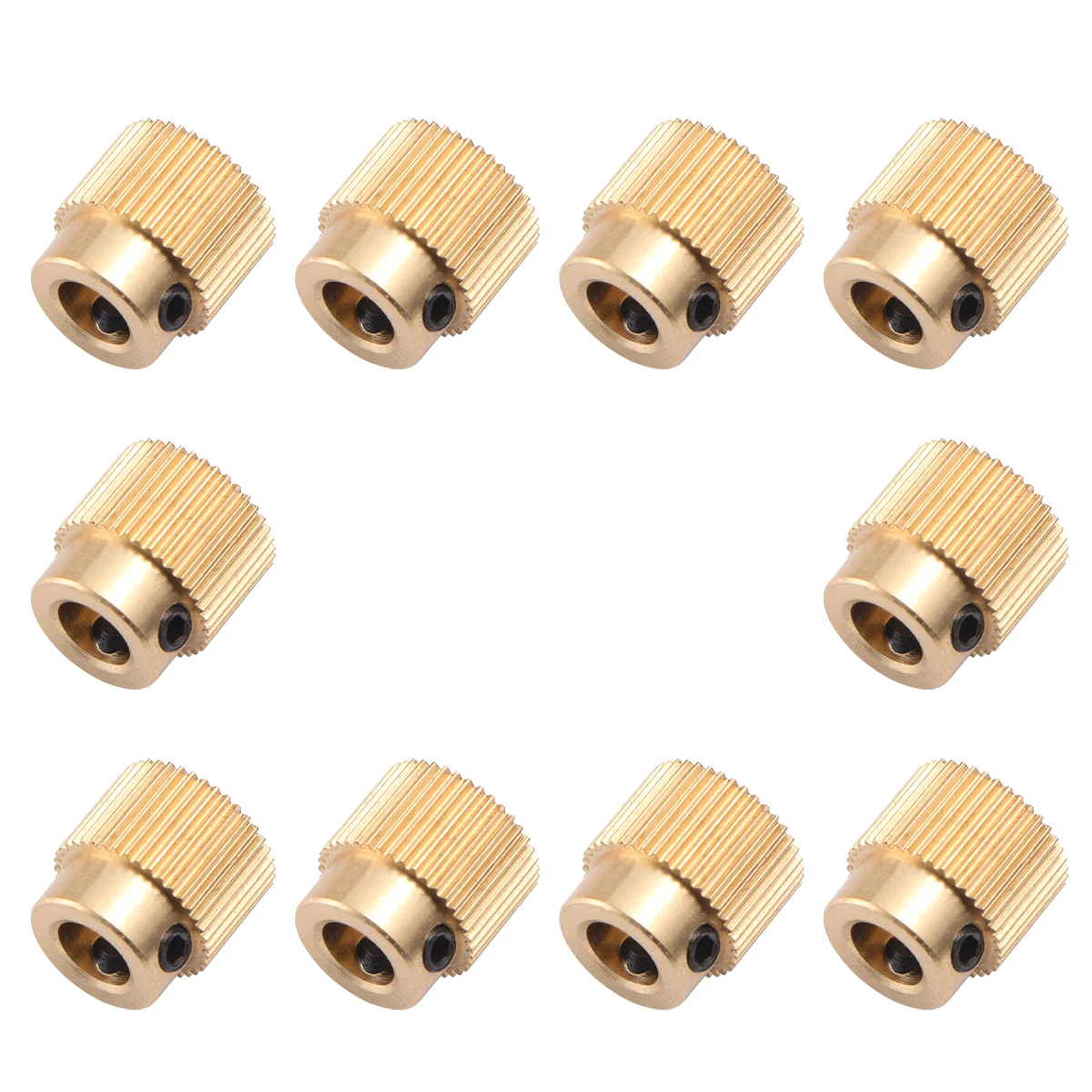 

10pcs Extrusion Gear 40 Tooth Brass Drive Feeding Gear For 3D Printer Extruder 1.75Mm Filament High Bearing Capacity
