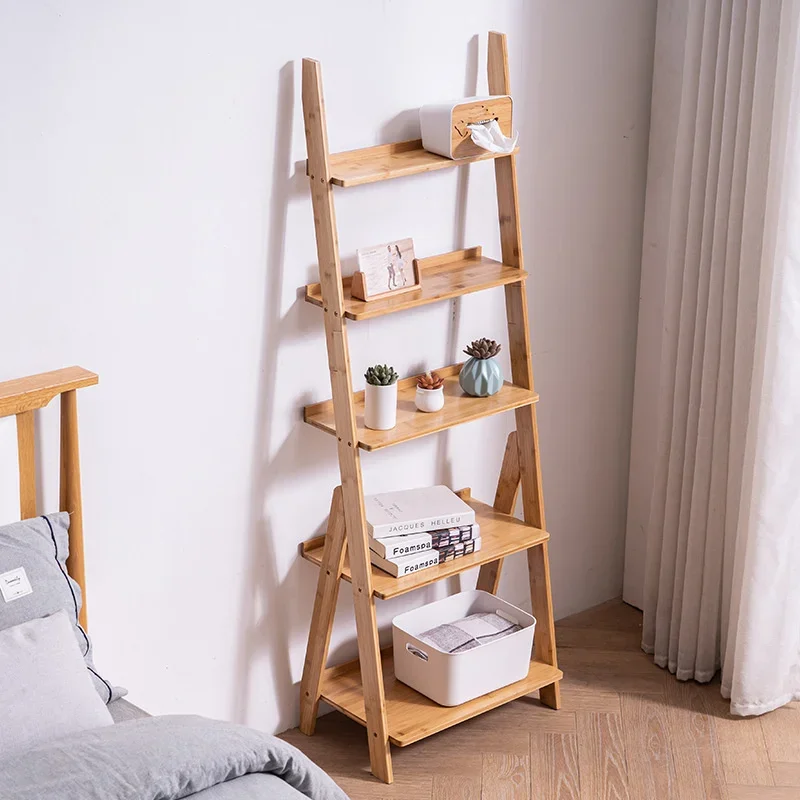 

Floor-to-ceiling Storage Shelfstorage Rack Living Room Wall Bookshelf Simple Bedroom Ladder Multi-functional Flower Rack