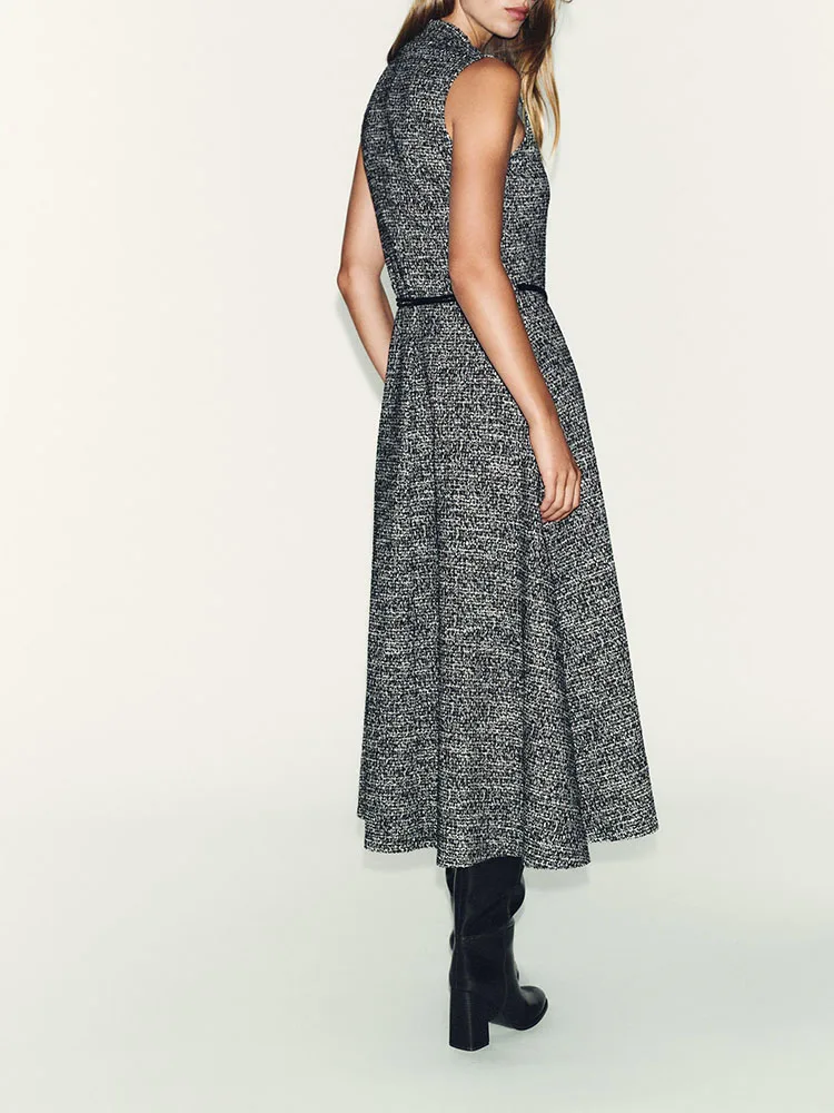 الراقية الشتاء وصول جديد المرأة الدكتور ZA2025 مع حزام فيد عالية الياقة 3644200 084 Ele العرقية Sle المرحلة زي #4