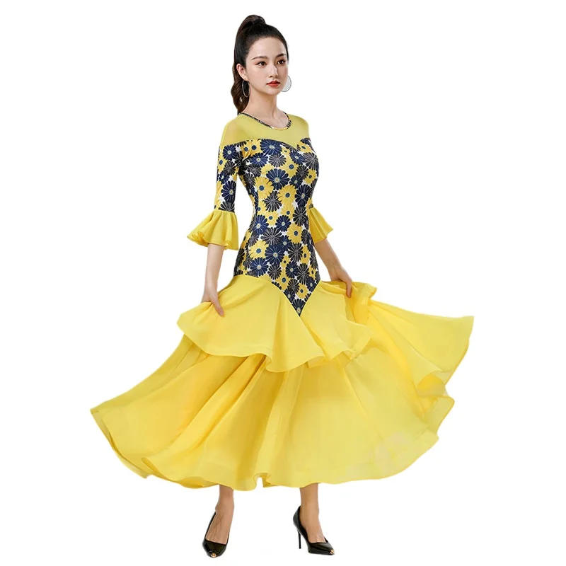 

2024 High-end Ballroom Dance Dress Ballroom Dance Competition Dress Modern Dance Practice Dress Zy164-3