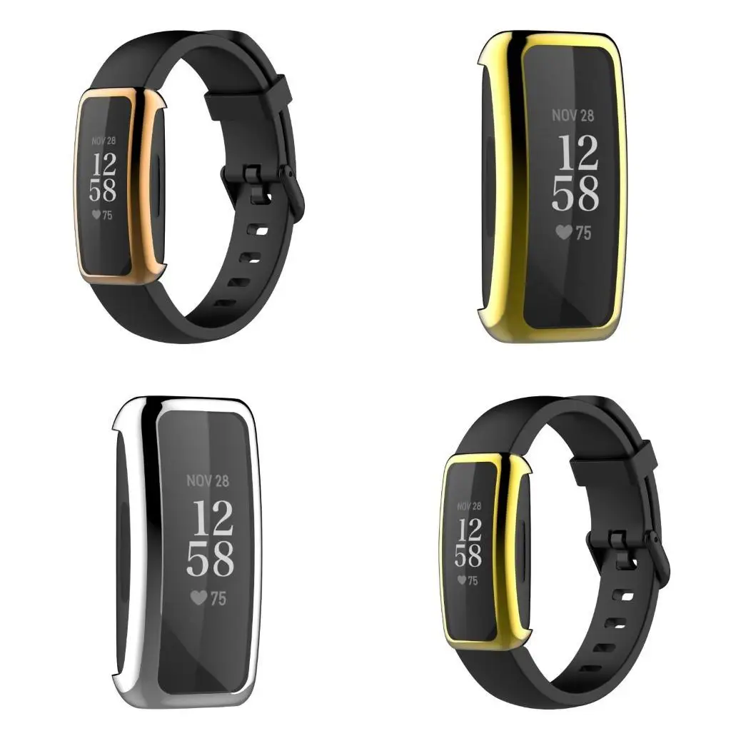 

652F Case for Inspire 2/3 TPU Thin Plated Case Shock-Proof Cover All-Around Protective Bumper Shell Smartwatch