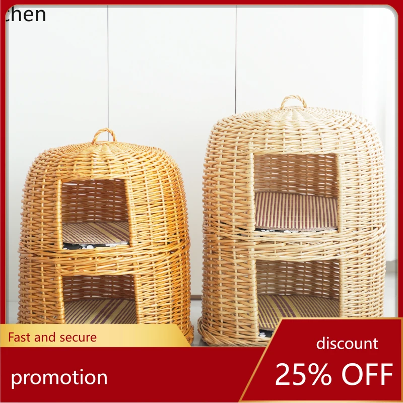 

ZMLsummer cool nest four seasons universal double layer large semi closed cat villa