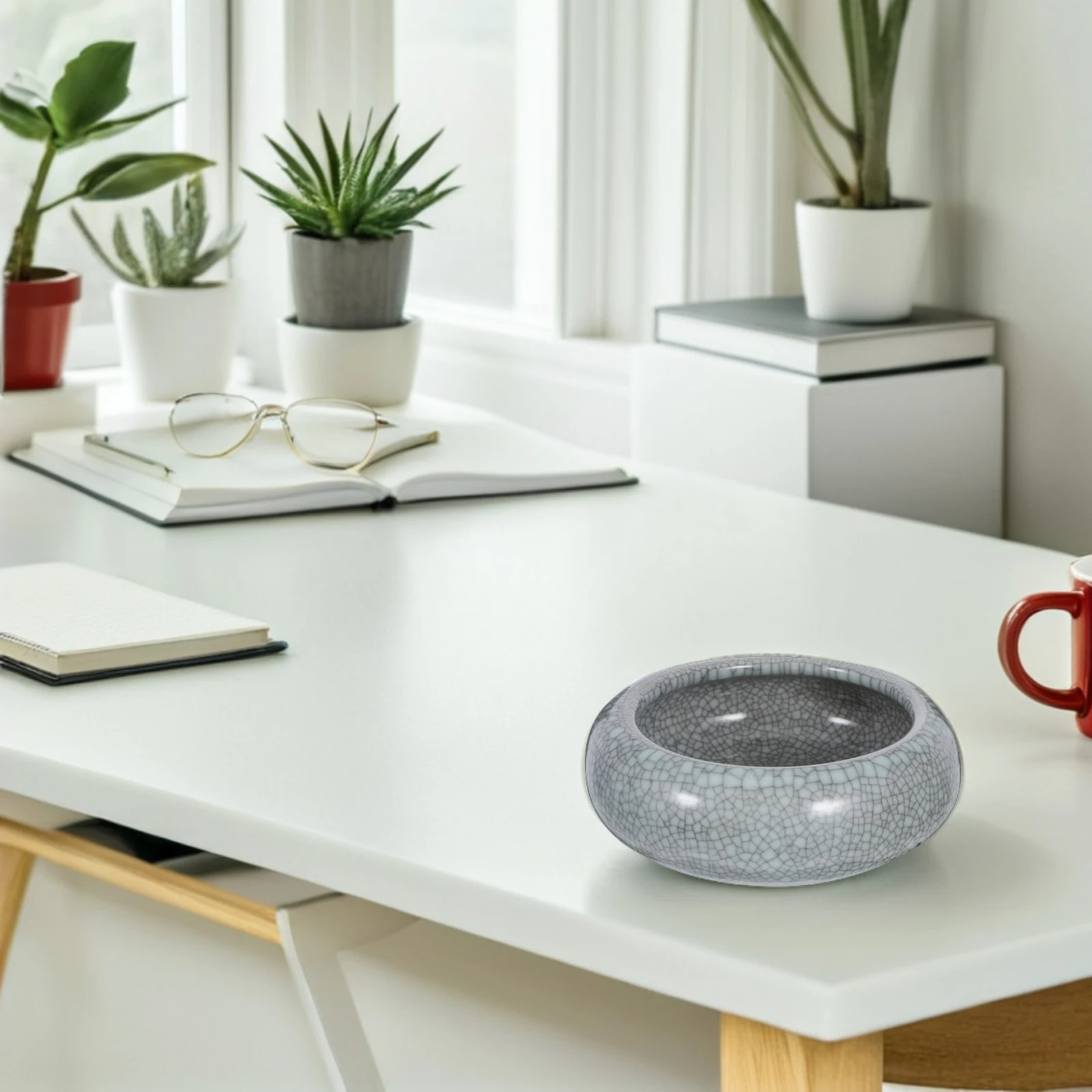 Plat à encre en céramique de qualité supérieure, tasse de lavage robuste fabriquée à la main pour les amateurs de calligraphie, étudiants artistes, stylo pinceau multi-usage, Pot de lavage