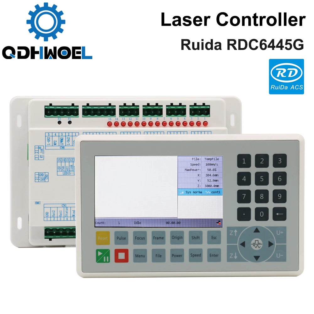 QDHWOEL Ruida RDC6445 RDC6445G RDC6445S Kontroler Laserowy CO2 do Maszyn do Grawerowania i Cięcia Laserowego, Ulepszenie RDC6442 RDC6442G