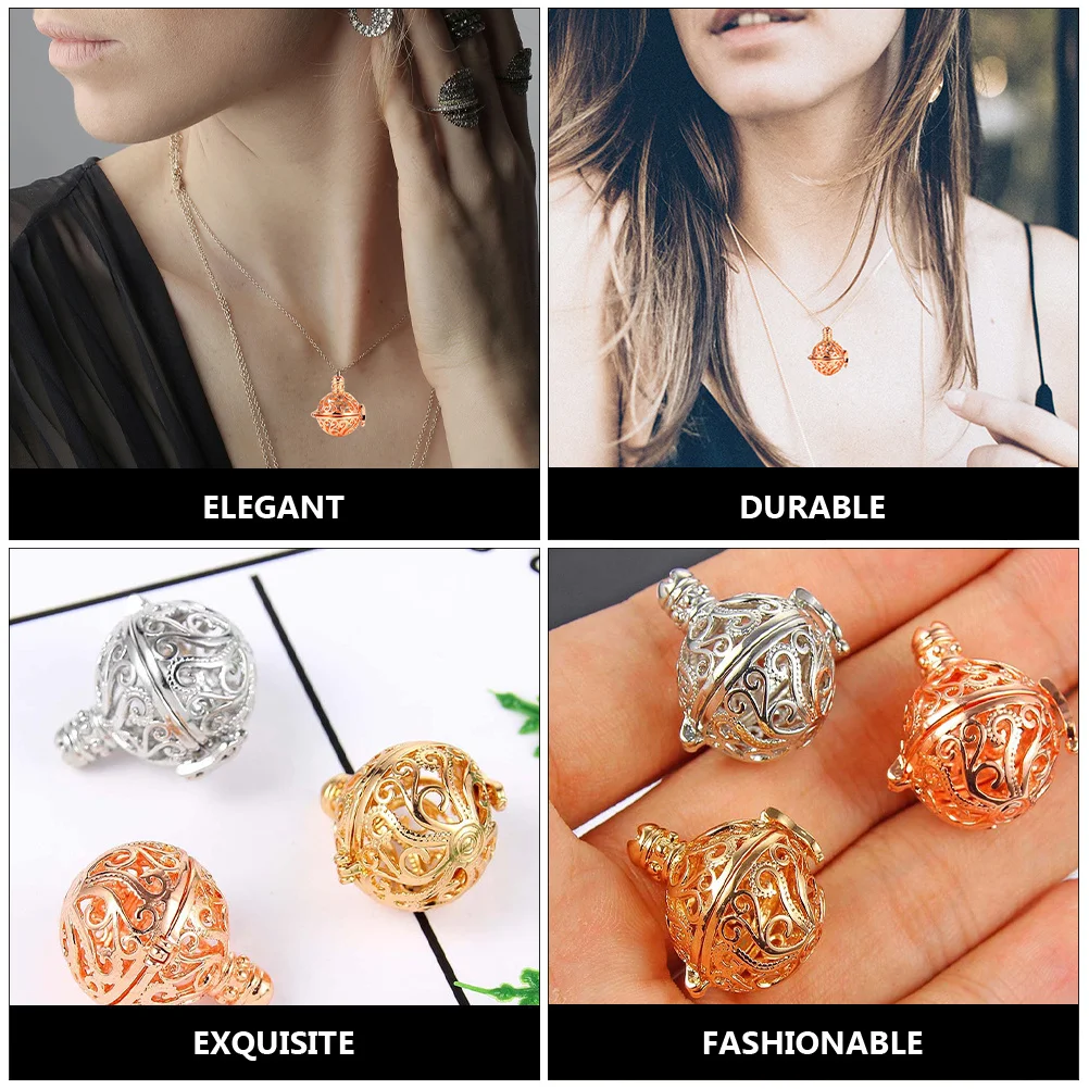 

2Pcs Essential Oil Necklace Pendants Premium Alloy Hanging DIY Jewelry for Party Birthday Wedding Anniversary Accessories