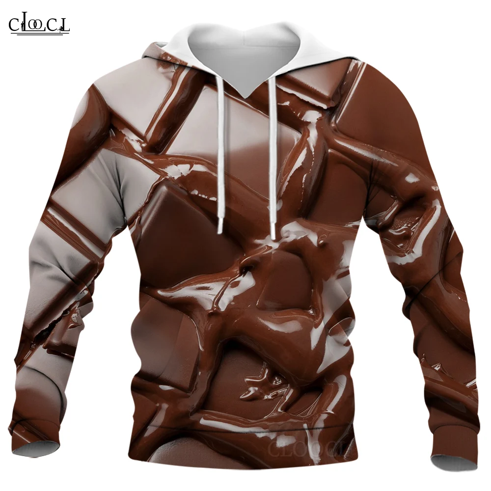 CLOOCL Hoodies Sweatshirt French Fries 3D Print Fashion Tops Loose Long Sleeve Graphic Pullover Hooded Sweatshirt for Men Women