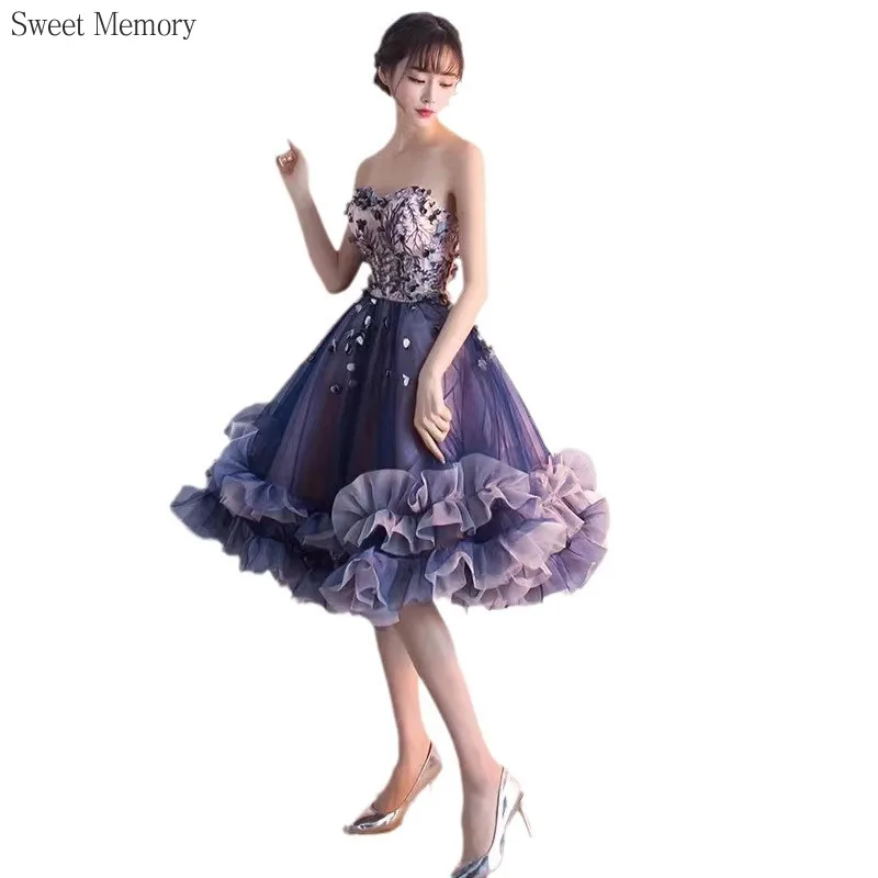A8148 Beautiful SWEETHEART Prom Dresses Sweet Memory Performance Ball Gown Student Vocal Solo Art Exam Costume Puffy Dress