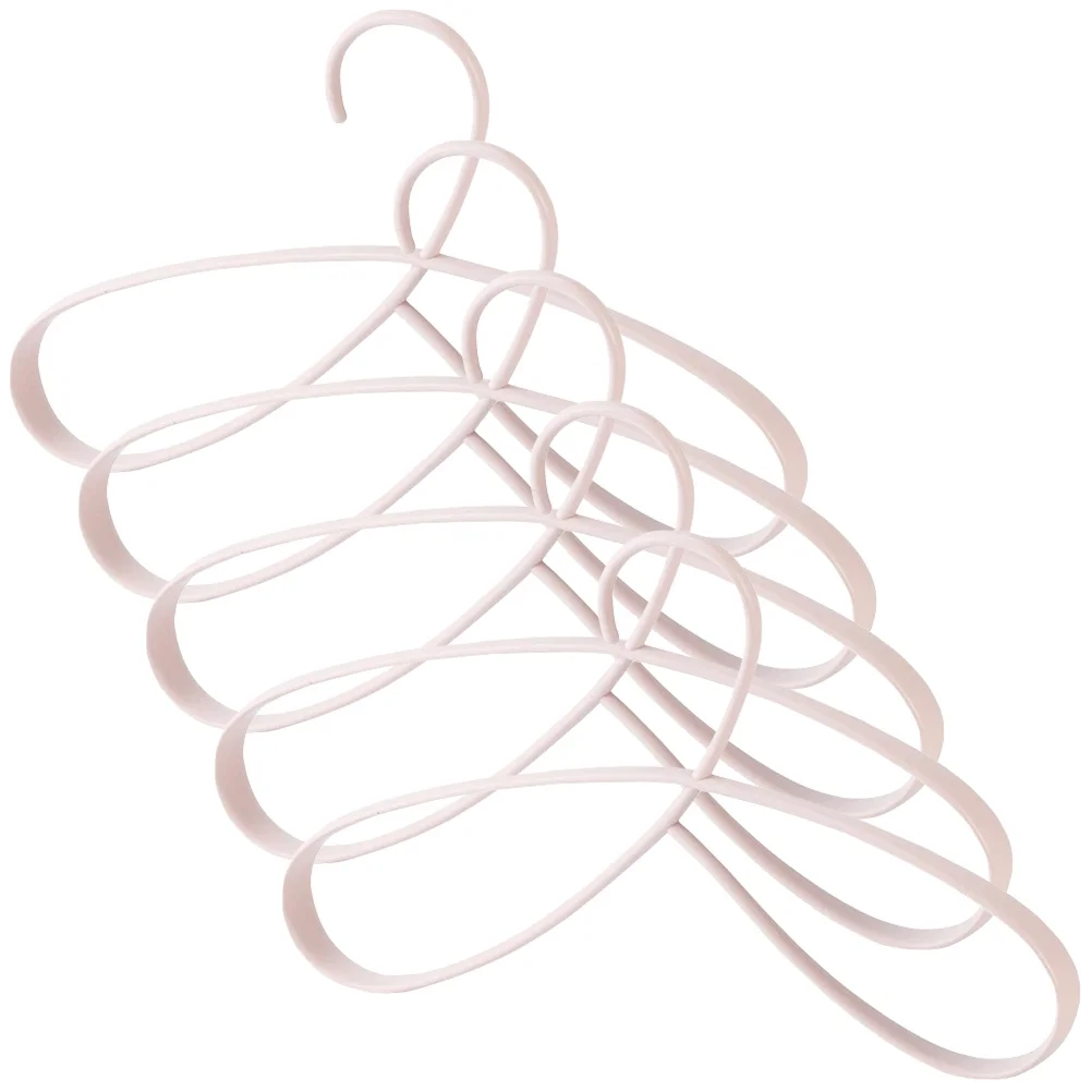 

5pcs Sturdy Plastic Multifunctional Hanger Heavy Duty Widened Clothes Hanger Non-Slip Coating Closet Storage Drying for Home