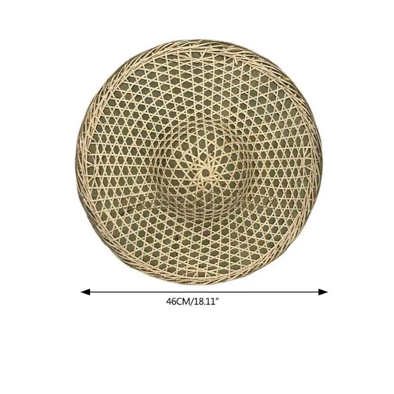 367C قبعة الصيد المصنوعة من الخيزران على الطراز الصيني التقليدي في الهواء الطلق قبعة مقاومة للشمس للمراهقين
