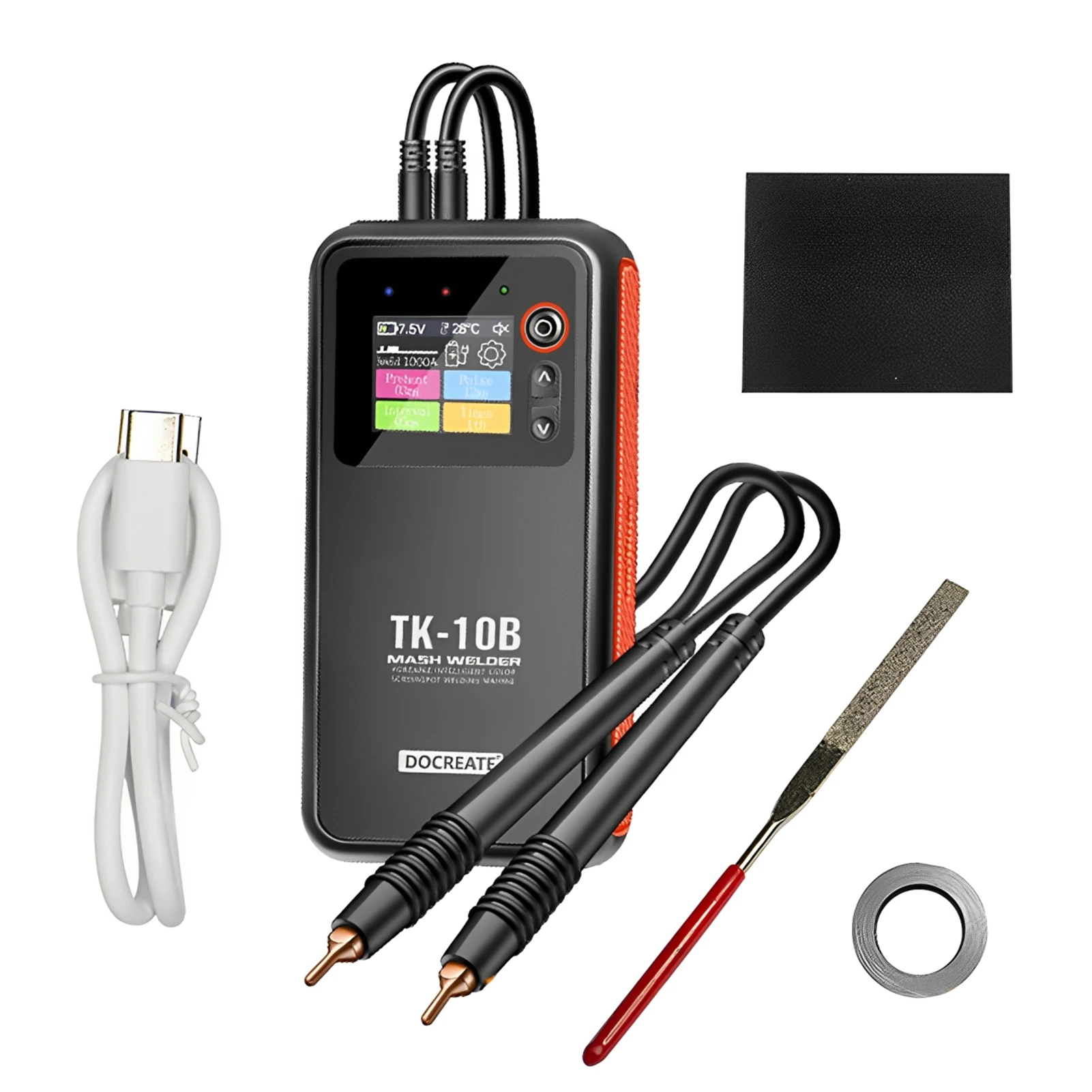 

TK-10B Welding Machine Portable Professional Handheld Intelligent Color Screen Spot Welding Double Pulse 1200A Current Discharge