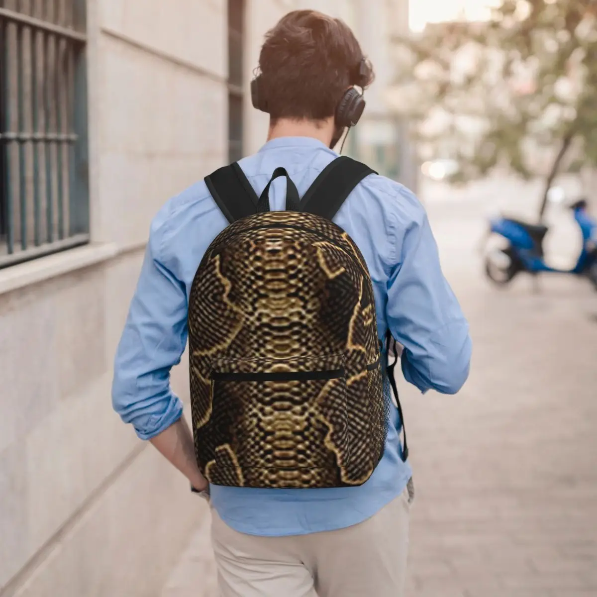 Snake Pattern Backpack Boys Girls BookBag Kids School Bag Laptop Shoulder Bags for Men Women