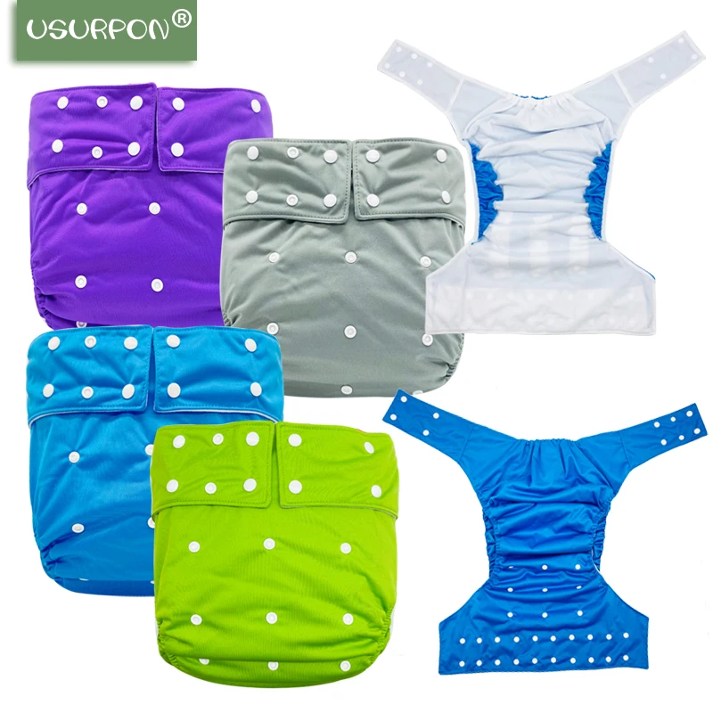 [usurpon]1pc Large Size Waterproof Adult Cloth Diapers With Gusset Washable Leakfree For Elderly No Smell Reusable Elder Nappy