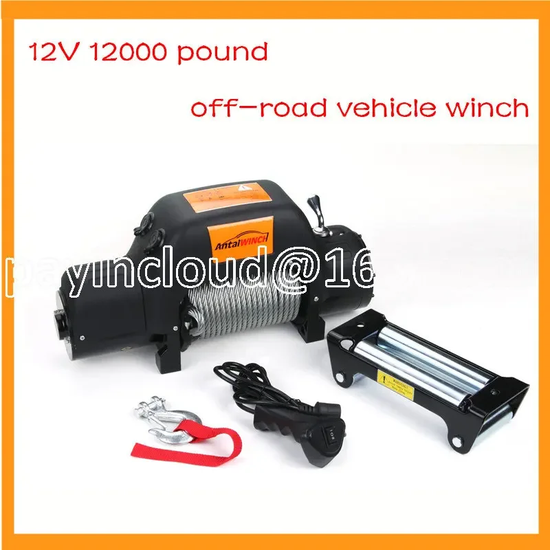 

For 12 V 12000 Pound Off-road Vehicle Winch with Wireless Remote Control