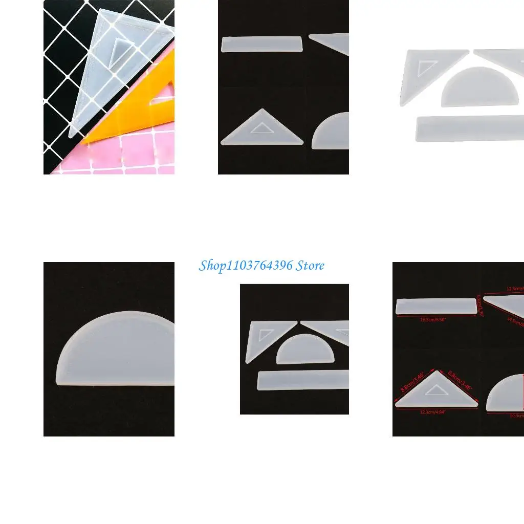 

Треугольная линейка, транспортир, формы для эпоксидной смолы, литейные формы для поделок DIY Mak