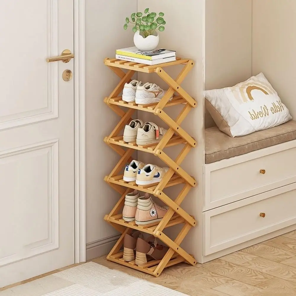 

6 Tier Portable Shoe Storage Rack, Without Installation, Standing Shoe Rack for Bedrooms, Living Room and Small Spaces